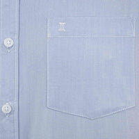 Camisa Bambú Lisa Azul con Manga Corta 2410209