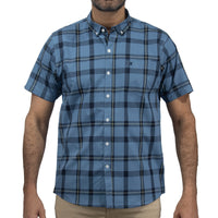 Camisa de Manga Corta Cuadros Azul 100% Algodón 2410214