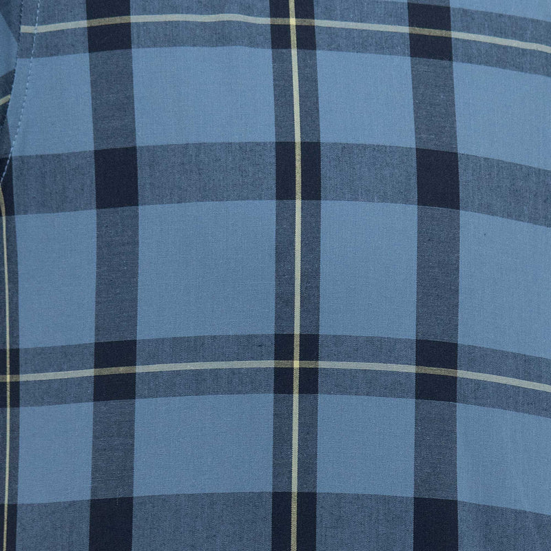 Camisa de Manga Corta Cuadros Azul 100% Algodón 2410214