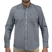 Camisa de Cuadros Negra Manga Larga 2410218
