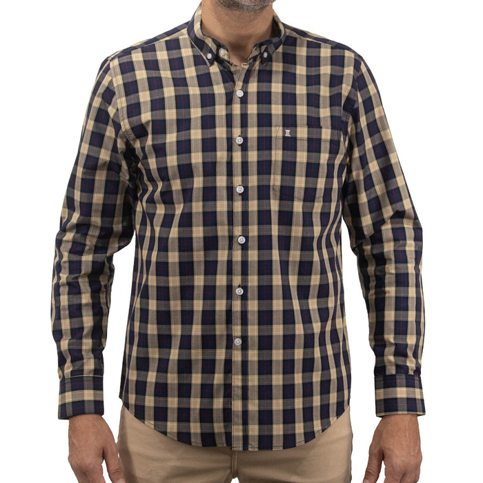 Camisa de Cuadros Amarillo con Manga Larga 2410219