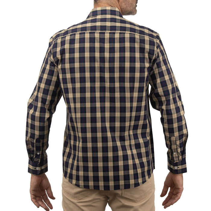Camisa de Cuadros Amarillo con Manga Larga 2410219