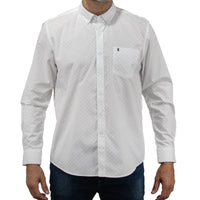 Camisa de Manga Larga Blanca con Estampado 2410221
