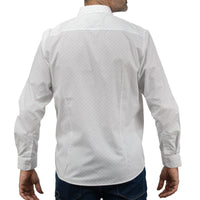 Camisa de Manga Larga Blanca con Estampado 2410221