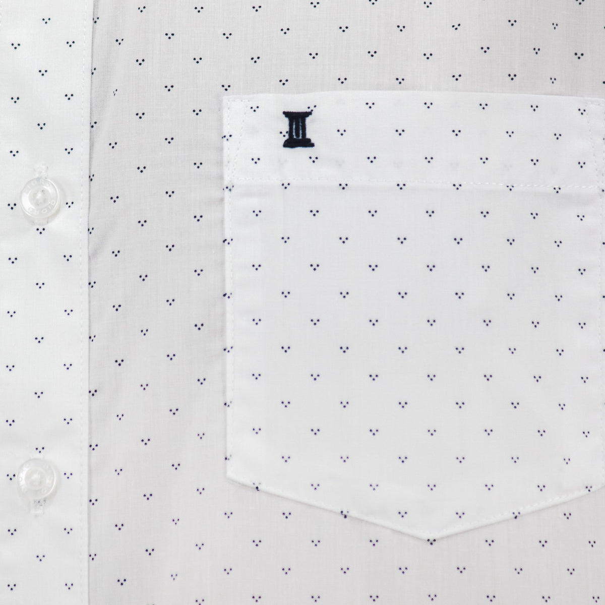 Camisa de Manga Larga Blanca con Estampado 2410221