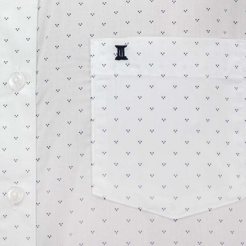 Camisa de Manga Larga Blanca con Estampado 2410221