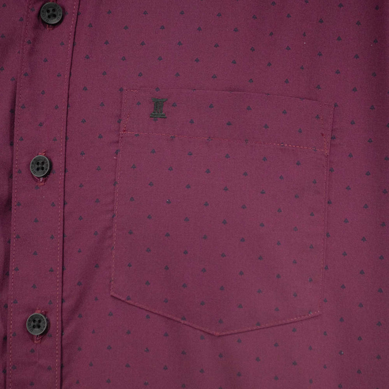 Camisa de Manga Larga Vino con Estampado 2410223