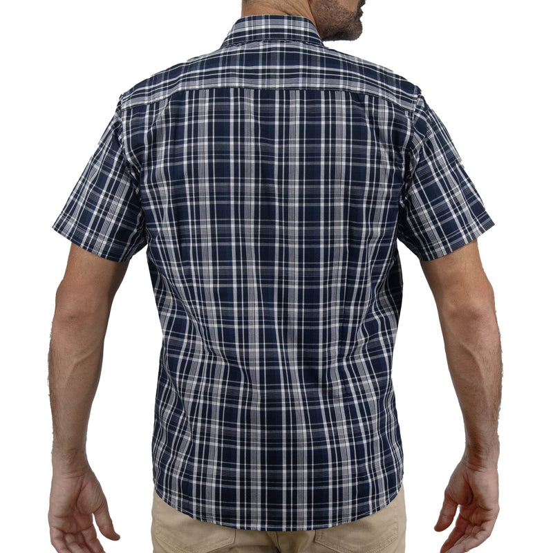 Camisa de Cuadros Azul con Manga Corta 2410224