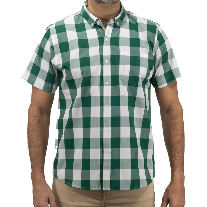 Camisa Cuadros Verde con Manga Corta 2410226