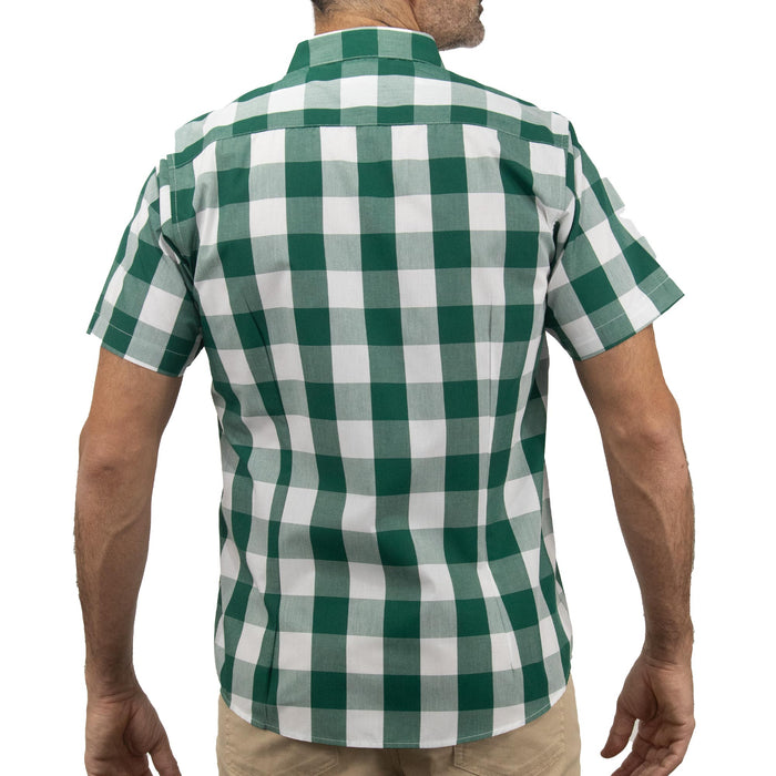 Camisa Cuadros Verde con Manga Corta 2410226