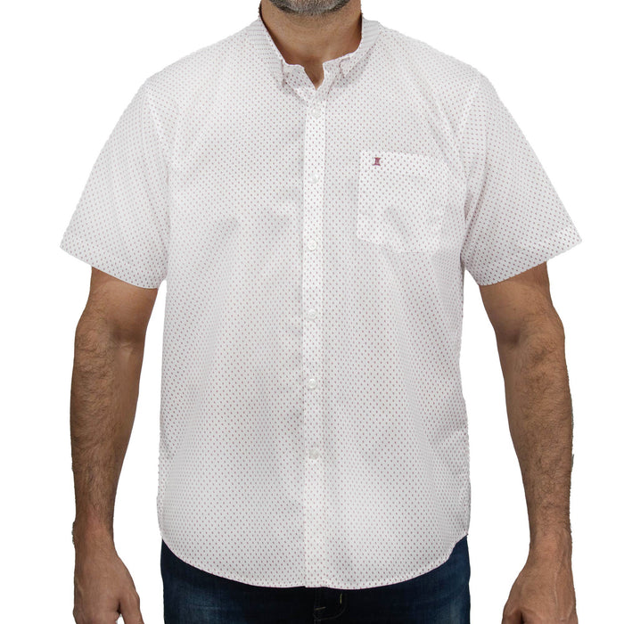 Camisa Blanca Estampado con Manga Corta 2410228