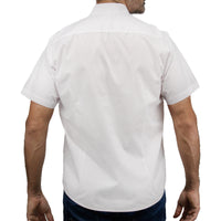 Camisa Blanca Estampado con Manga Corta 2410228