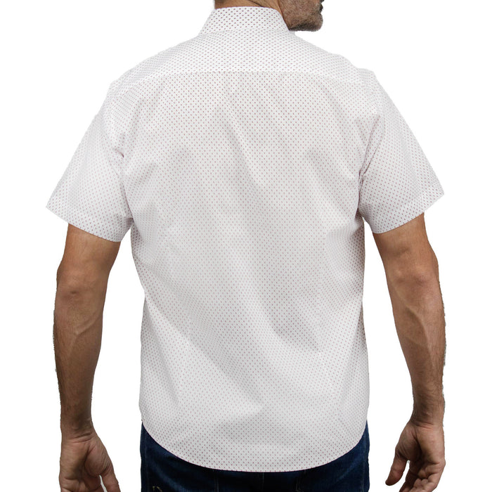 Camisa Blanca Estampado con Manga Corta 2410228