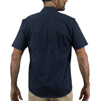 Camisa de Manga Corta Azul con Estampado 2410229