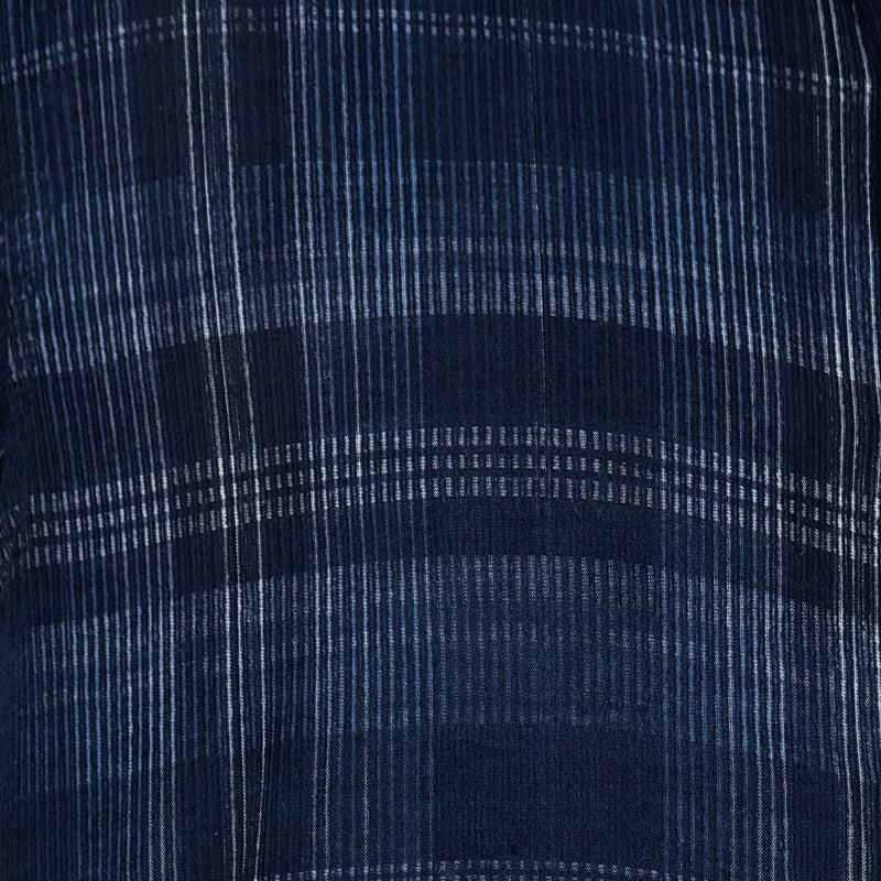 Camisa de Pana de Cuadros Azul con Manga Larga 100% Algodón 2410248