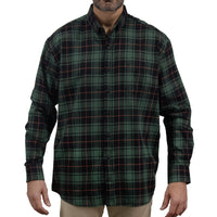 Camisa de Franela Verde Cuadros con Manga Larga Talla Extra 2410261