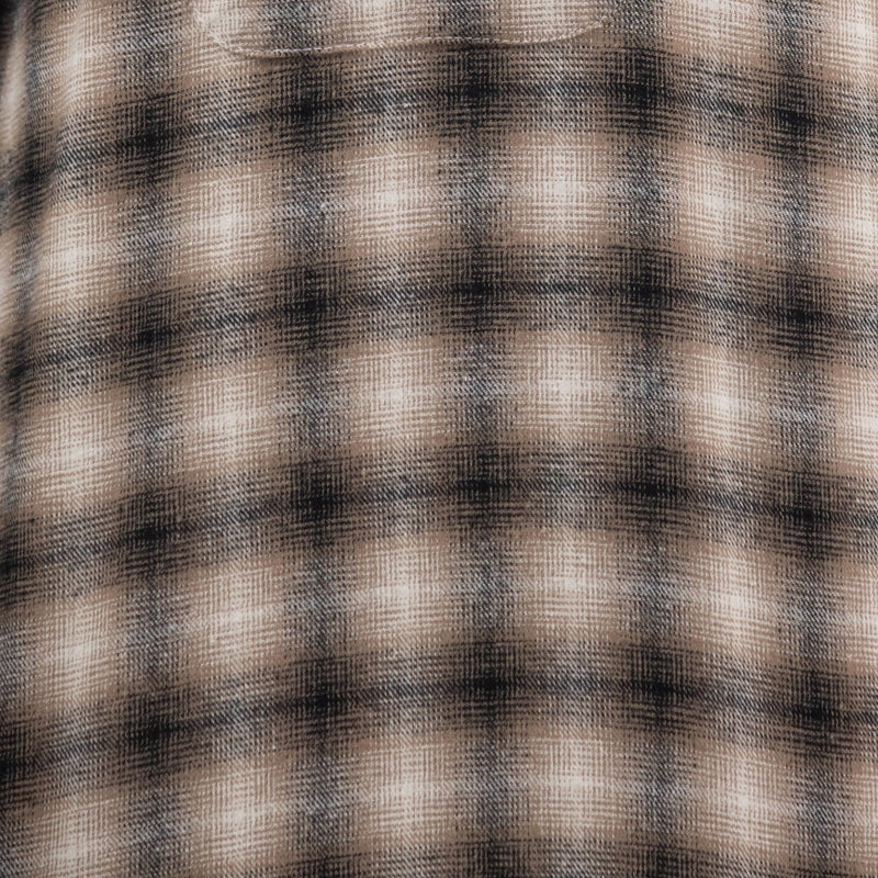 Camisa de Franela de Cuadros Café Manga Larga 100% Algodón 2410264