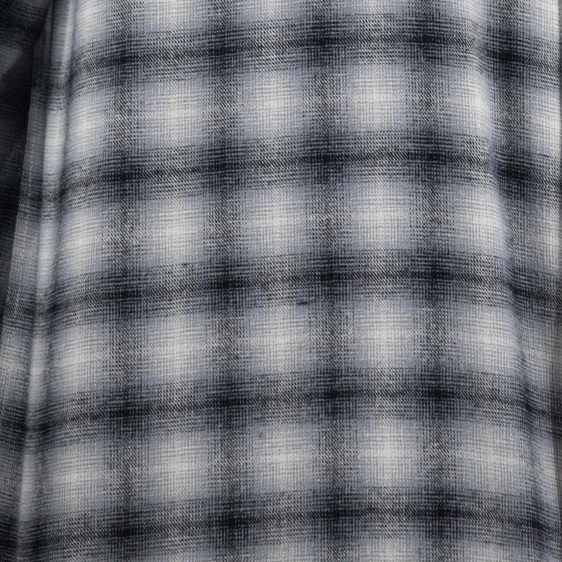 Camisa de Franela de Cuadros Gris Manga Larga 100% Algodón 2410265