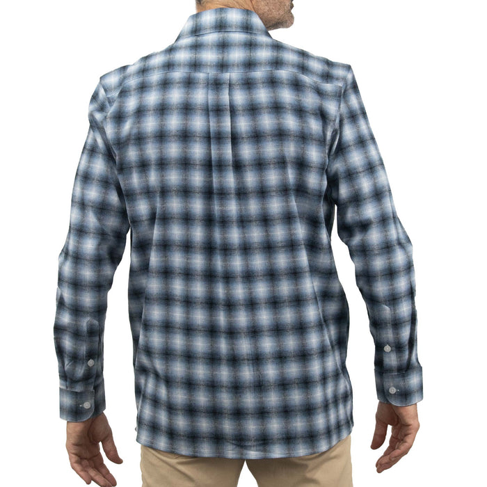Camisa de Franela de Cuadros Azul con Manga Larga 100% Algodón 2410266