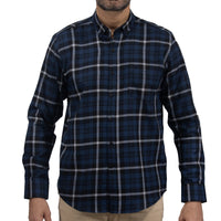 Camisa de Franela de Cuadros Azul con Manga Larga 2410272