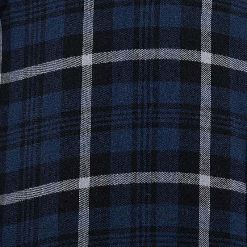 Camisa de Franela de Cuadros Azul con Manga Larga 2410272
