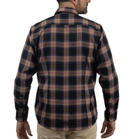 Camisa de Franela de Cuadros Café Manga Larga 2410277