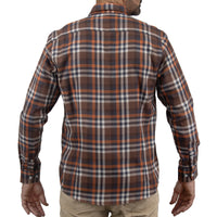 Camisa de Franela de Cuadros Café Manga Larga 2410279
