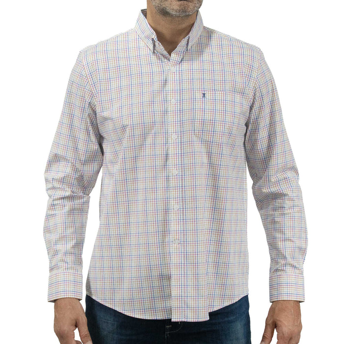 Camisa de Manga Larga Cuadros Multicolor 100% Algodón 2413033