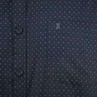 Camisa Azul con Estampado de Manga Larga 100% Algodón 2413035
