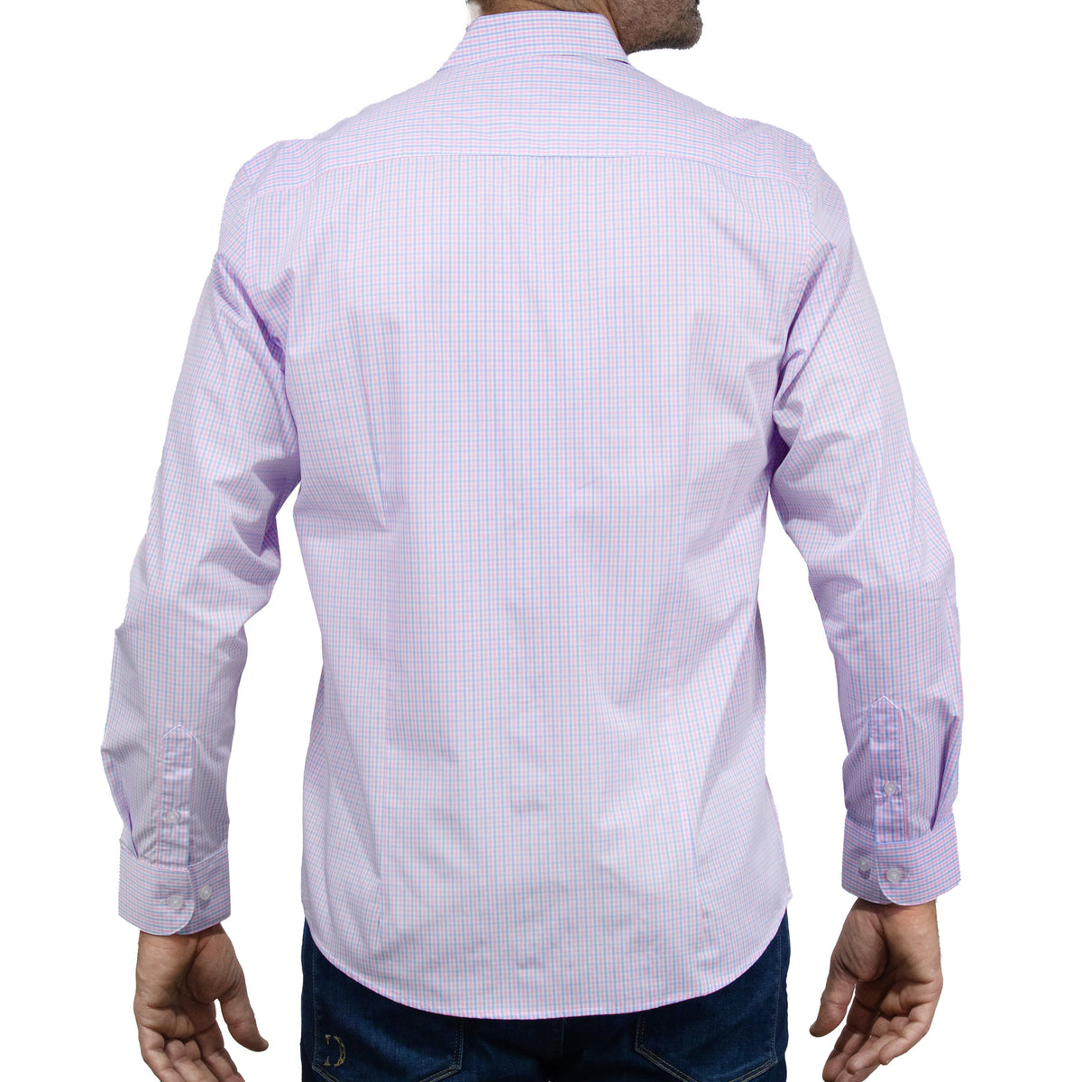 Camisa Casual de Manga Larga de Cuadros Hecha de Bambú 2416027