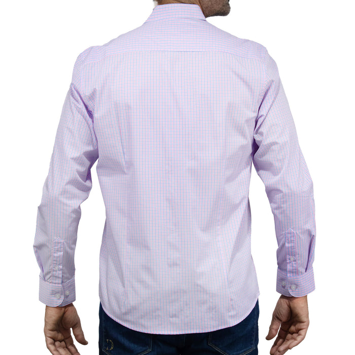 Camisa Casual de Manga Larga de Cuadros Hecha de Bambú 2416027
