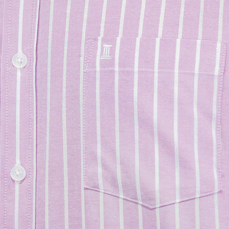 Camisa Rayas Morado con Manga Corta 100% Algodón 2416116