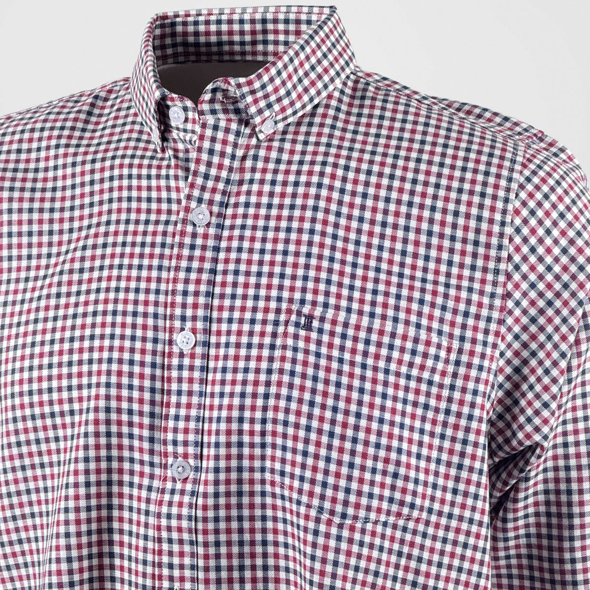 Camisa Cuadros Roja Manga Larga Talla Extra 100% Algodón 2501001