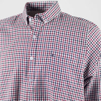 Camisa Cuadros Roja Manga Larga Talla Extra 100% Algodón 2501001