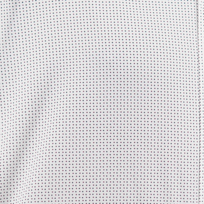 Camisa Blanca con Estampado de Manga Larga 100% Algodón Talla Extra 2502009