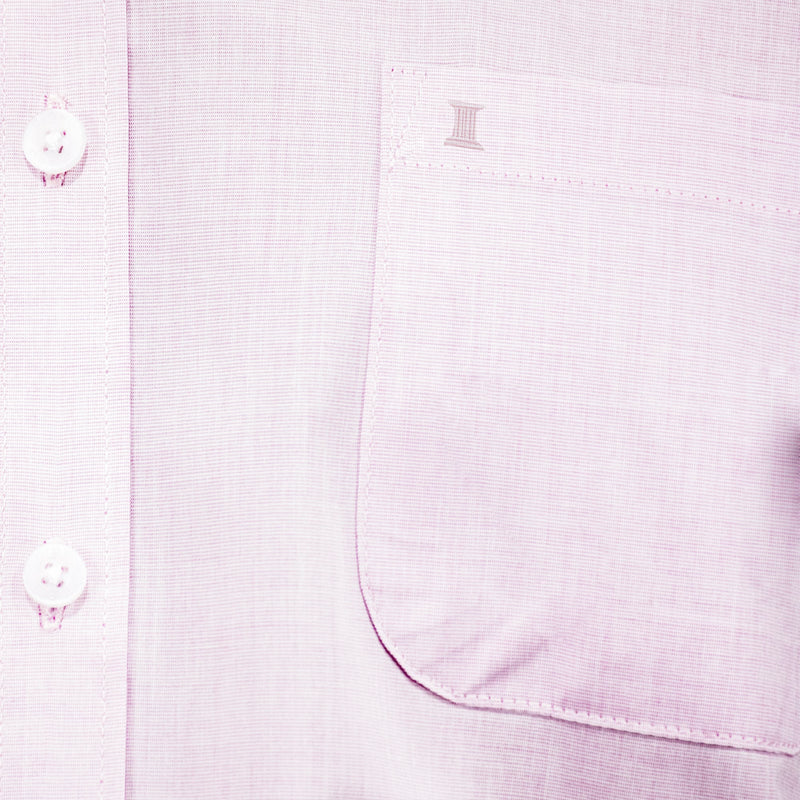 Camisa de Manga Corta Rayas Rosa 100% Algodón Talla Extra 2502022