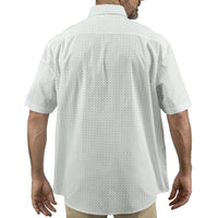 Camisa Blanca con Estampado de Manga Corta 100% Algodón Talla Extra 2504032