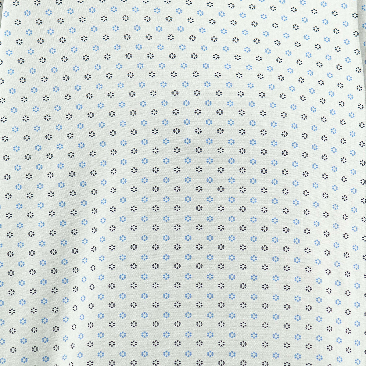Camisa Blanca con Estampado de Manga Corta 100% Algodón Talla Extra 2504032
