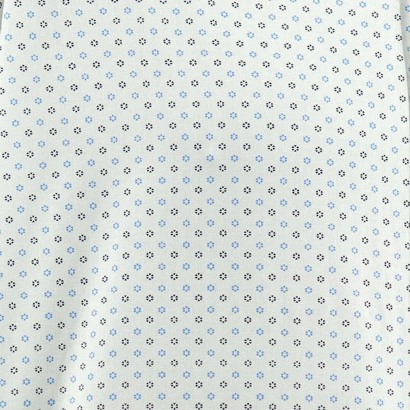 Camisa Blanca con Estampado de Manga Corta 100% Algodón Talla Extra 2504032