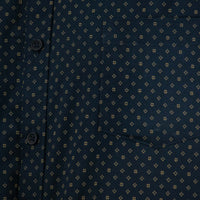 Camisa Azul con Estampado de Manga Corta 100% Algodón Talla Extra 2504033