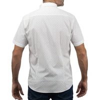 Camisa con Estampado Blanca de Manga Corta 100% Algodón 2505027