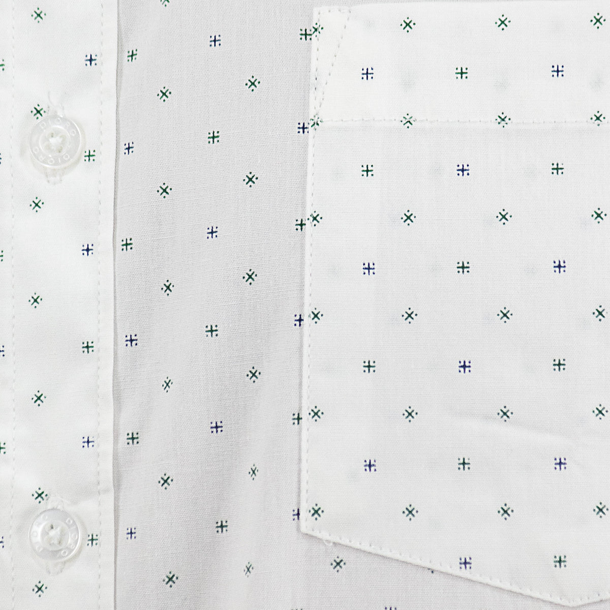 Camisa con Estampado Blanca de Manga Corta 100% Algodón 2505027