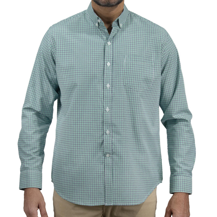 Camisa de Cuadros Verde con Manga Larga 2505030