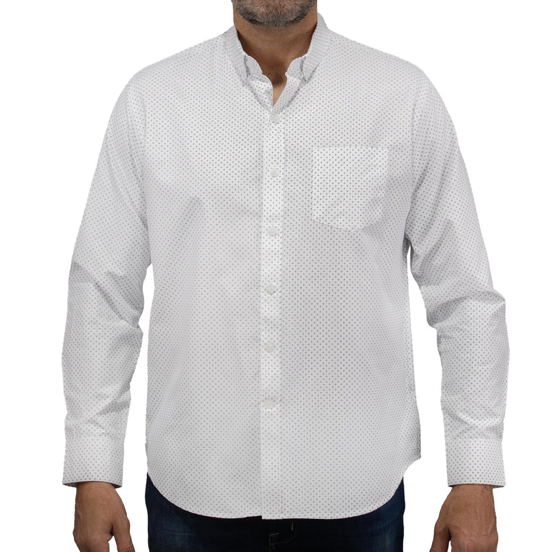 Camisa Blanca Estampado con Manga Corta 2505031