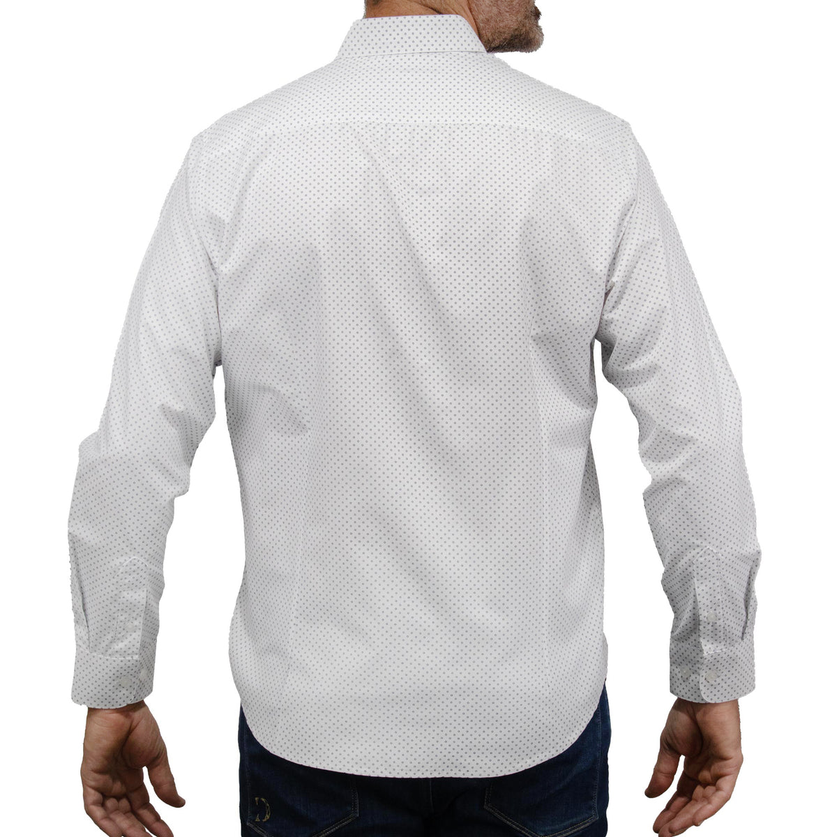 Camisa Blanca Estampado con Manga Corta 2505031