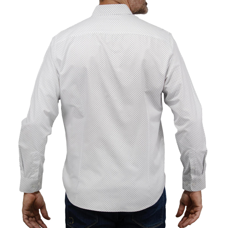 Camisa Blanca Estampado con Manga Corta 2505031