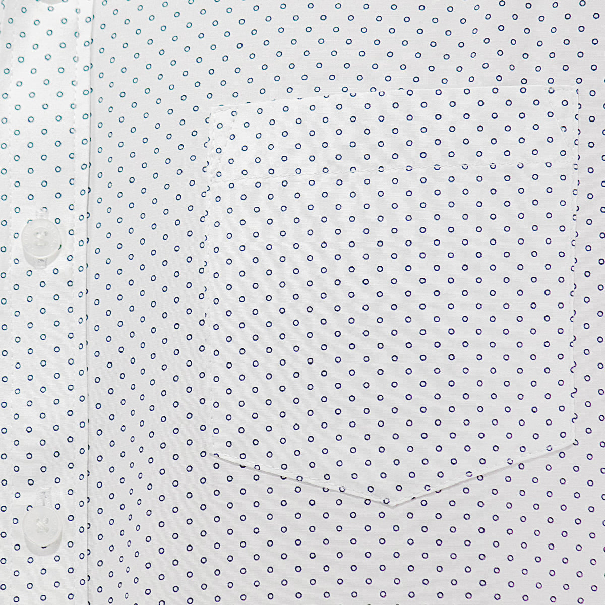 Camisa Blanca Estampado con Manga Corta 2505031