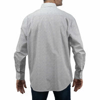 Camisa con Estampado Blanca de Manga Larga 100% Algodón Talla Extra 2505037