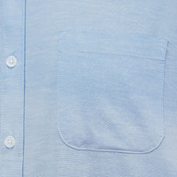 Camisa Azul Lisa con Manga Larga 100% Algodón 2505039