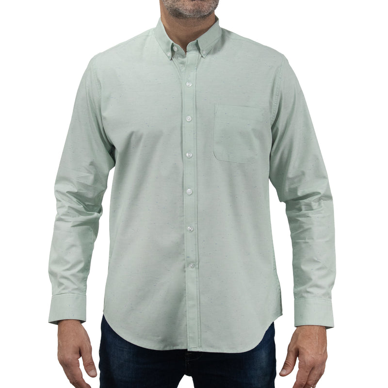 Camisa Lisa Verde con Manga Larga 100% Algodón 2505041